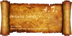Antaly Teréz névjegykártya